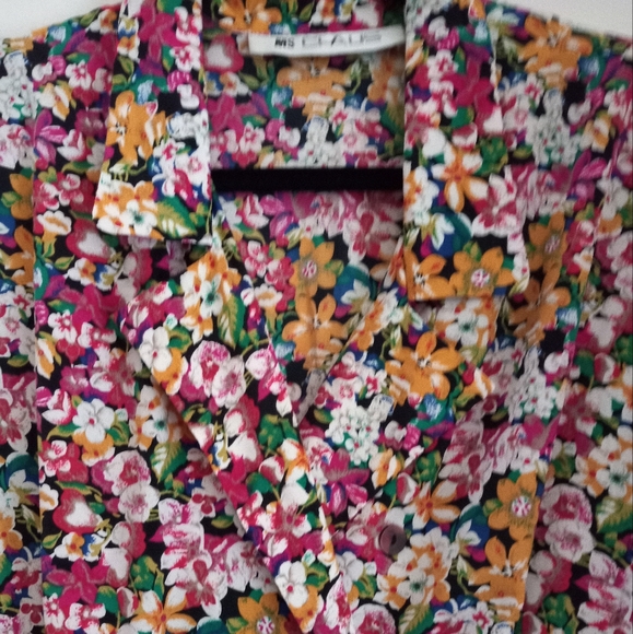 Fabulous 1980s Ms. Chaus Shirtwaits Dress floral print vintages size 8 - Picture 6 of 7